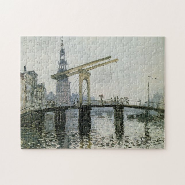 Die Brücke, Amsterdam Monet Schöne Kunst Puzzle (Horizontal)