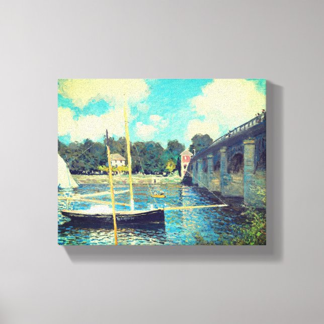 Die Brücke bei Argenteuil (1874) Leinwanddruck (Vorderseite)