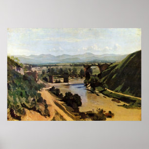 Die Brücke bei Narni durch Jean-Baptiste-Camille Poster