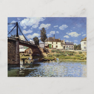 Die Brücke bei Villeneuve-la-Garenne Postkarte