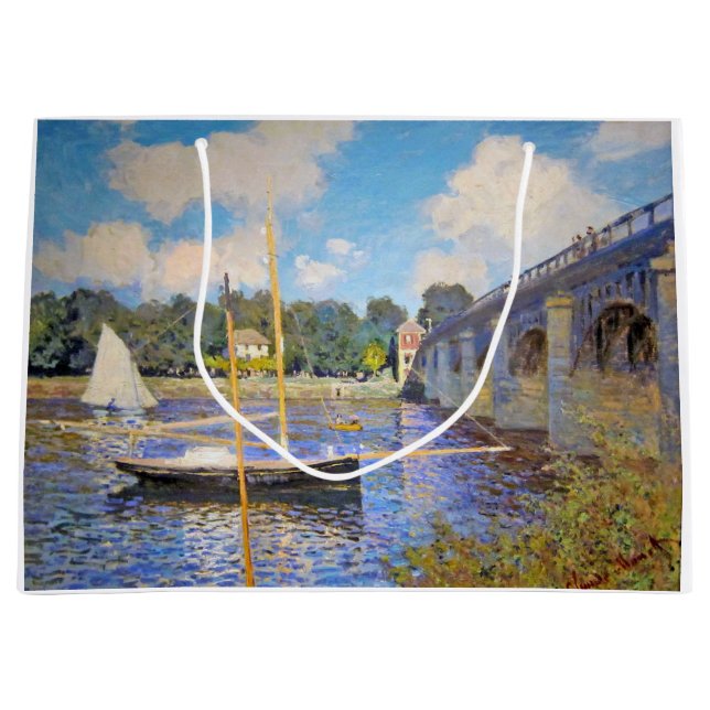 Die Brücke in Argenteuil, Monet Große Geschenktüte (Vorderseite)