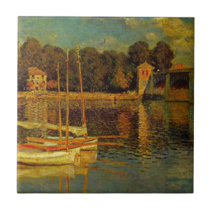Die Brücke in Argenteuil von Claude Monet Fliese