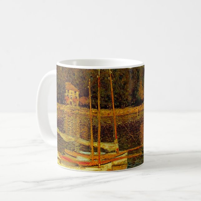 Die Brücke in Argenteuil von Claude Monet Kaffeetasse (Vorderseite Links)