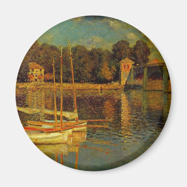 Die Brücke in Argenteuil von Claude Monet Magnet (Vorne)