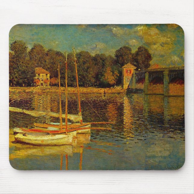 Die Brücke in Argenteuil von Claude Monet Mousepad (Vorne)