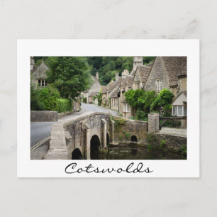 Die Brücke in Castle Combe, die weiße britische Gr Postkarte