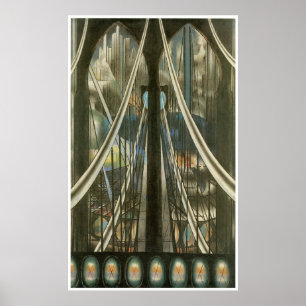 Die Brücke, Joseph Stella Poster