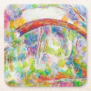 Die Brücke, Paul Cezanne Rechteckiger Pappuntersetzer