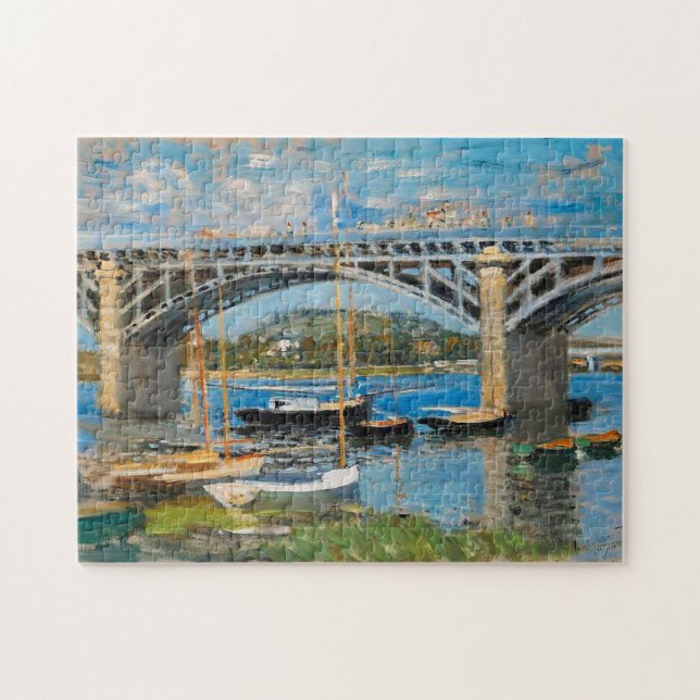 Die Brücke über das Seine Monet Feine Kunst Puzzle (Horizontal)