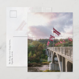 Die Brücke über den Gauja-Fluss, Sigulda, Lettland Postkarte