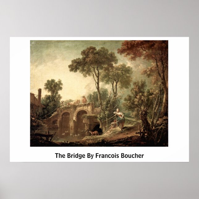 Die Brücke von Francois Boucher Poster (Vorne)