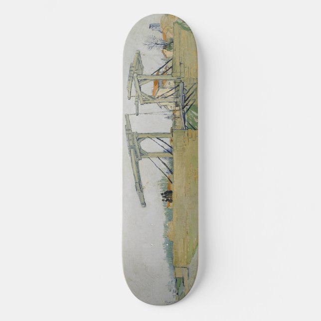 Die Brücke von Langlois von Vincent Van Gogh Skateboard (Vorderseite)