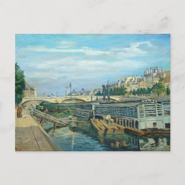 Die Brücke von Louis Philippe, 1875 (Öl auf Leinwa Postkarte (Vorderseite)