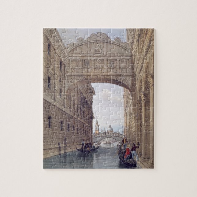 Die Brücke von Seufzern, Venedig, graviert durch Puzzle (Vertikal)