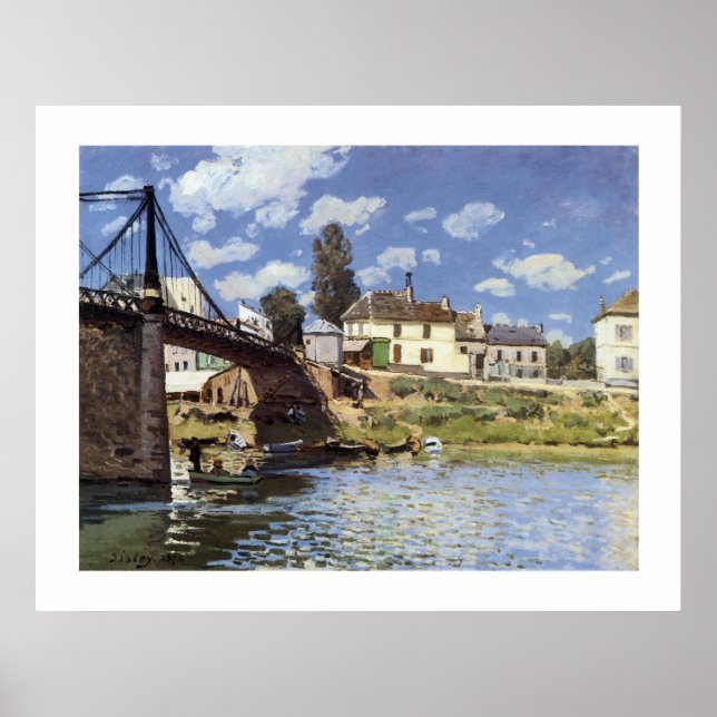 Die Brücke von Villeneuve-la-Garenne Poster (Vorne)