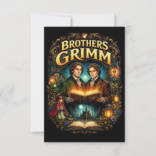 Die Brüder Grimm Dankeskarte (Vorderseite)