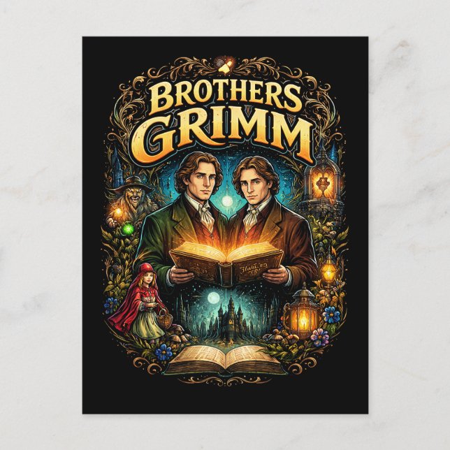 Die Brüder Grimm Postkarte (Vorderseite)