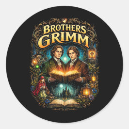 Die Brüder Grimm Runder Aufkleber