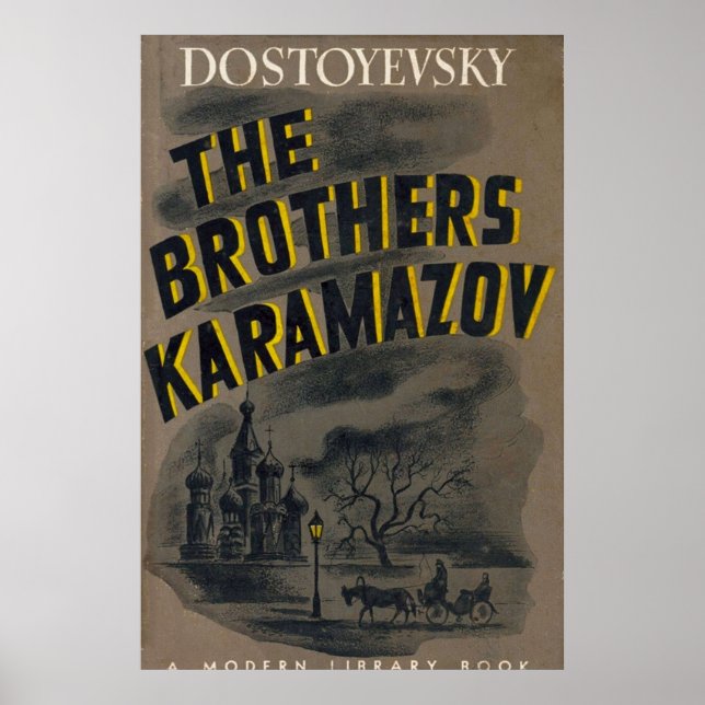 Die Brüder Karamazov Dostoevsky Vintag Buch c Poster (Vorne)