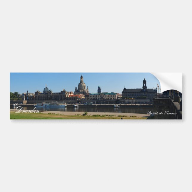 Die Brühlsche Terrasse in Dresden Autoaufkleber (Vorne)