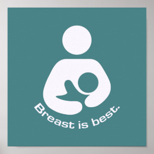 Die Brust ist das beste Symbol - Aquamarin Poster