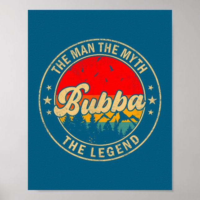 Die Bubba-Mythos-Legende Vintage Retro Poster (Vorne)