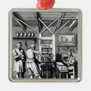 Die Buchbinderei von Laurens Janszoon Koster Silbernes Ornament