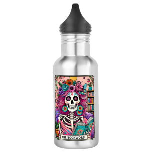 Die Bücherwurm Edelstahlflasche