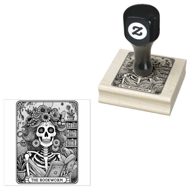 Die Bücherwurm Gummistempel (Stempel)