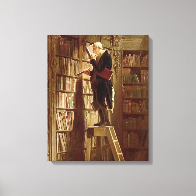 Die Bücherwurm Leinwanddruck (Vorderseite)