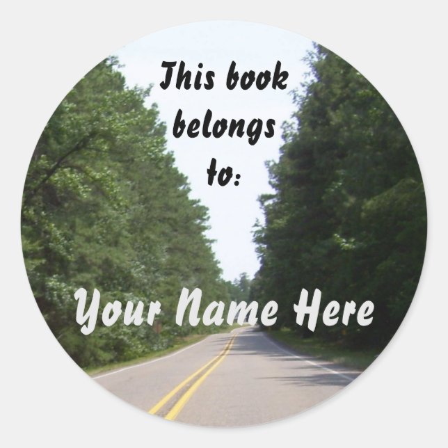 Die Buchschilder des Reisenden Runder Aufkleber (Vorderseite)