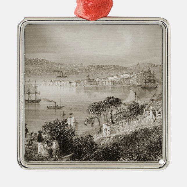 Die Bucht des Korkens, Landkreis-Korken, Irland Silbernes Ornament (Vorne)