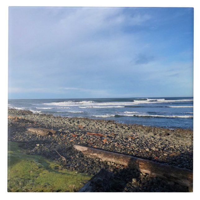 Die Bucht direkt am Meer, Oregon Fliese (Vorderseite)