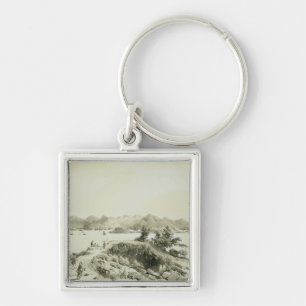 Die Bucht und die Insel von Hong Kong, überziehen Schlüsselanhänger