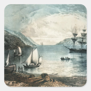 Die Bucht von Annapolis, um 1880 Quadratischer Aufkleber