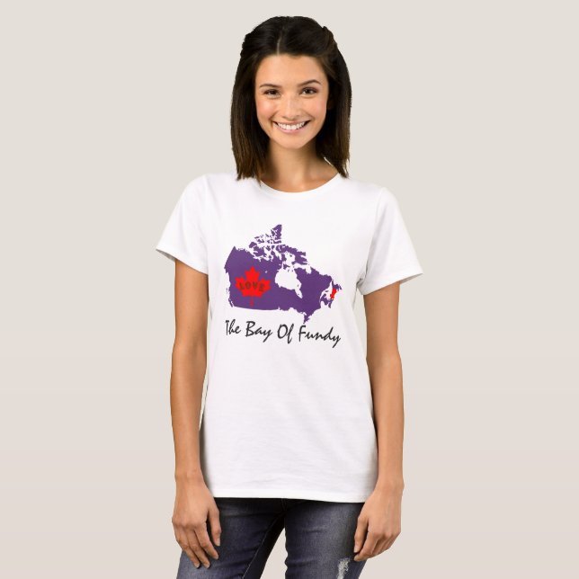 Die Bucht von Fundy Neuschottland T-Shirt (Vorne ganz)