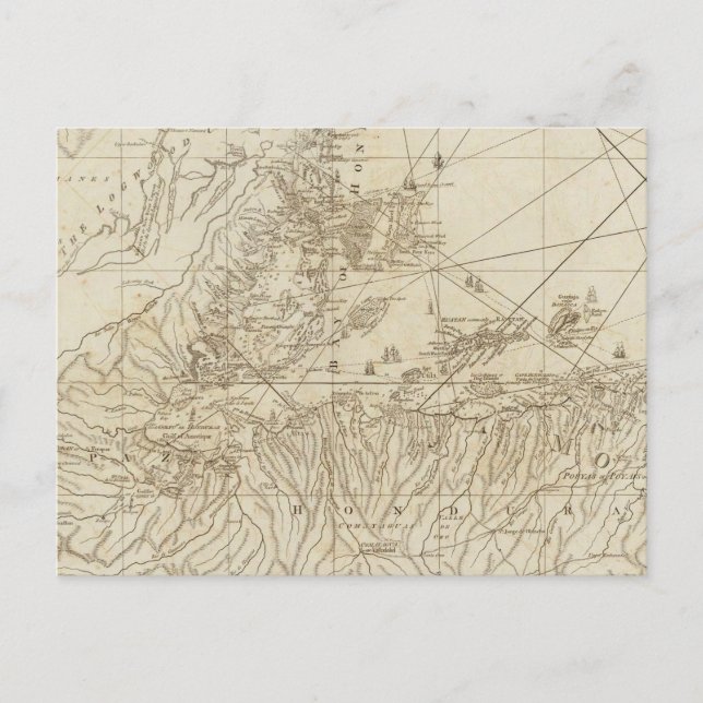 Die Bucht von Honduras Postkarte (Vorderseite)