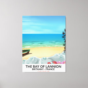 Die Bucht von Lannion France Reiseplakat Leinwanddruck