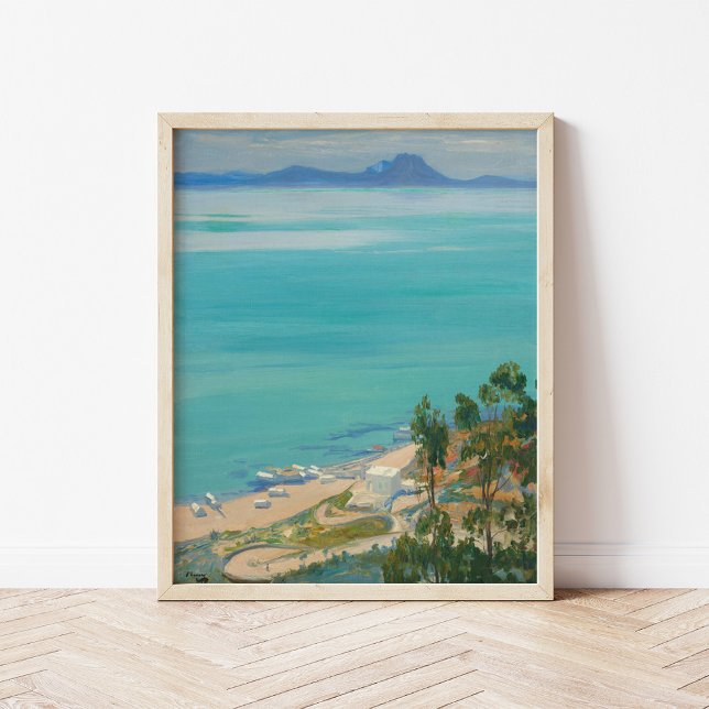 Die Bucht von Tunis am Morgen | Sir John Lavery Poster (Von Creator hochgeladen)
