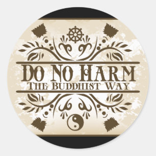 Die buddhistische Weise Runder Aufkleber