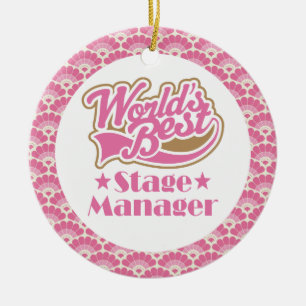 Die Bühne-Manager-Geschenk-Verzierung der Welt Keramik Ornament