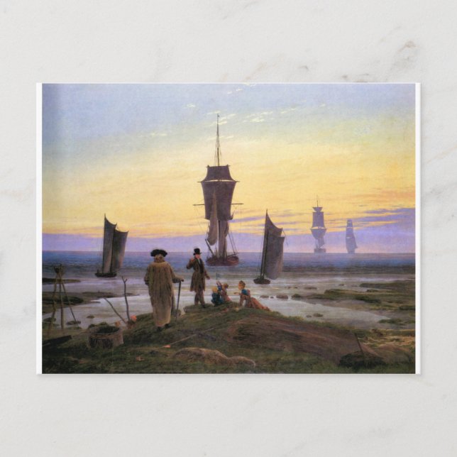 Die Bühnen des Lebens von Caspar David Friedrich Postkarte (Vorderseite)