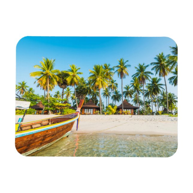 Die Bungalows am Strand | Ko Mook, Thailand Magnet (Horizontal)