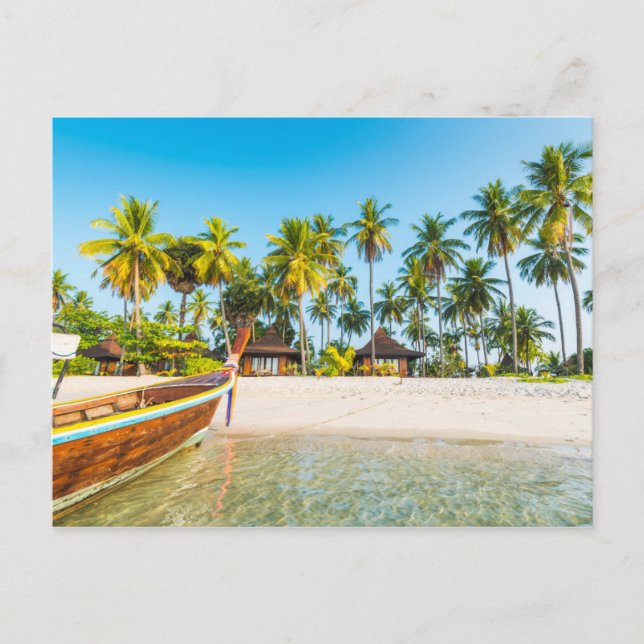 Die Bungalows am Strand | Ko Mook, Thailand Postkarte (Vorderseite)