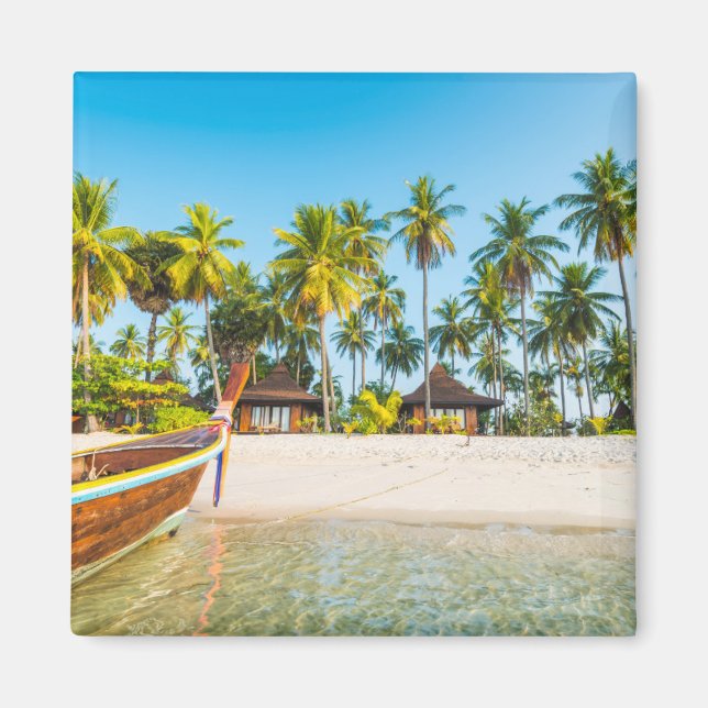 Die Bungalows des Tourist Resorts am Strand | Thai Magnet (Vorne)