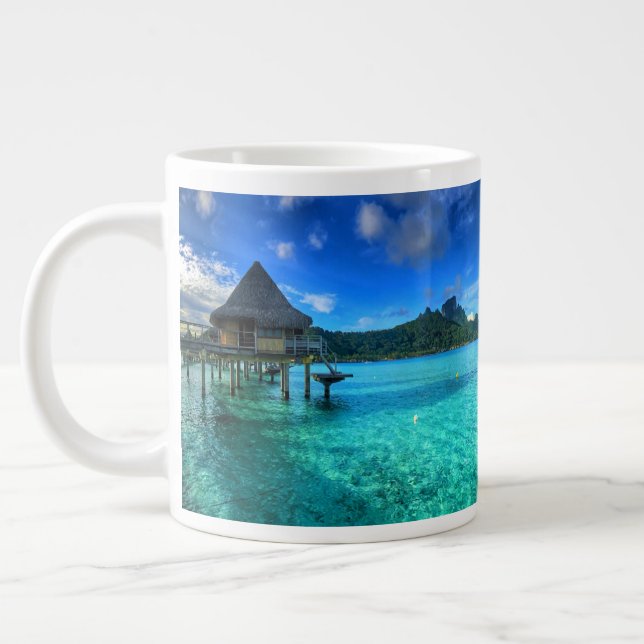Die Bungalows von Bora Bora Jumbo-Tasse (Links)