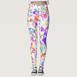 Die bunte Regenbogen-Spritzer-Kunst spritzt Leggings