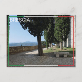 Die Burg Brescia - Italien Postkarte