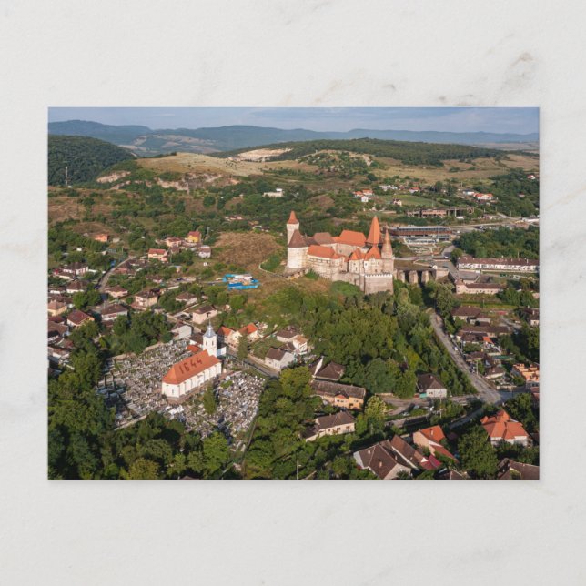 Die Burg Hunedoara in Rumänien Postkarte (Vorderseite)