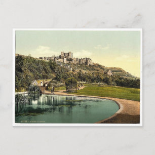 Die Burg vom Park aus, Dover, England seltene Foto Postkarte